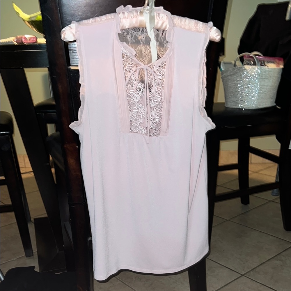 Express Elegant Pink Lace Women's Top